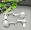 Verre concave en verre transparent Bongs en verre Brûleur à mazout Pipe à eau Fumer Rigs