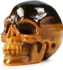 Kristallschädel, handgeschnitzte menschliche Knochenstatue, Totenkopf-Kunstskulptur, Reiki-Heilstein, Halloween-Karneval, personalisierte Bar, Zuhause, Büro, Kunstraumdekoration