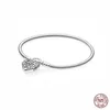 Classique amour serrure 925 argent Fit Original Pandora breloques mode serpent os chaîne Bracelet perles bricolage accessoires