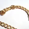 24 geel massief goud AUTHENTIEKE AFWERKING 18 k gestempelde ketting 10 mm fijne Curb Cubaanse schakelketting Heren gemaakt In353N