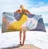 最新の140x70cmプリントビーチタオル、超微細繊維の日焼け止めと迅速な乾燥、タッセルが柔らかく、サポートカスタムのロゴ