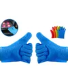 mitts Silicone gloves microwave oven baking waterproof non-slip five-finger heart shape heat insulation kitchen BBQ grill