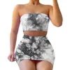 Badeanzug BH Outfits Sommer Frauen Designer Casual Print Tie Dye BH Rock Zweiteilige Sets Damenmode Sexy Freizeitkleidung