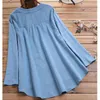 2020 novas mulheres vintage v neck top outono floral estampado blusa manga longa camisa casual túnica patchwork blusa plus size m-5xl h1230