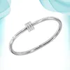 Trendy Titanium Steel Charm Bangles Three-layer Mud Drill Nail Bright Bracelet Creative Simple Style Accessories With Wholesale Offers Channel Setting Bracelets