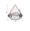 Party Gifts 9*9cm Clear Large Plastic Diamond Candy Boxes Wedding Favor Box Candys Holders Banquet Giveaways SN3873