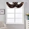 Napearl Beaded Dekorativ Valance Floral Kitchen Rod Pocket Gardin Jacquard Behandling Lyx Modern Tjock 210712