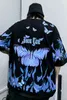 Flame Butterfly Print Short Sleeve T-Shirt Hip Hop Men's Tee New Summer Oversized Cotton Loose Top Trend Design Dropship 210322