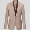 Blazer de traje Formal con un botón para hombre, chaqueta informal ajustada para fiesta de boda y negocios, Tops con estilo de talla grande 4XL 5XL
