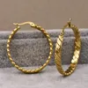 Fashion Round Hip Hop Large Hoop Earrings For Women039s Gold Plated Filled Women Jewelry Accessories Wedding Huggie5280519