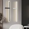 Lâmpada de parede moderna suspensão LED minimalista iluminação sala de estar Art Deco luxo fundo designer quarto de cabeceira ultra-fina