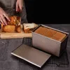 MLIA Rektangulär Loaf Pan Carbon Steel Nonstick Bellows With Cover Toast Box Mögel Bread Mold Eco-Friendly Baking Tools för kakor 211110