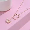 LEKANI Pendant Necklaces For Women Cute Bear Shell Pearl Design Girl Copper Necklace Anniversary Gifts Fine Jewelry 210701242c