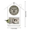 Relógios de parede retro ferro forjado Po moldura de pássaro decoração de relógio de estar mesa de estar ornamentos