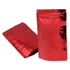 Torby do przechowywania 100 sztuk 16x24cm Stand Up Błyszczący Aluminiowa Folia Heal Seal Torba do pakowania Zipper Coffee Herbata