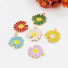 Amarillo amarillo entero Pink Flower Flower Flower Flower Flower Pendants Pendants Pendants Joyas de aleación Hallazgos 23464625864