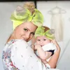 15733 Baby Kids Mother Headband Wide Elastic Hair Band Children Bandhnu Soft Bowknot Headwear Hairbands