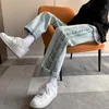 Mäns jeans 2021 Casual Cotton Oversize Vintage Woman Collage Streetwear Denim Pants Man Hip Hop Straight Harajuku S-2XL
