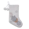 Christmas Stockings with Snowflake Pine Large Gift Bag Xmas Tree Hanging Ornaments Fireplace Decorations PHJK2108