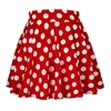 Kjolar kvinnor damer mini flicka korta klädkläder casual polka dot fritid tryck röd vit svart a-link tutu sundress