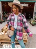 Autumn Plaid Overshirt Long Checkered Jacket Woman Female Long Sleeve Winter Shirt Jackets Coats For Women 2022