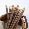 Chopsticks 2 Pairs Chinese Style Wooden Sushi Rice Cutlery Tableware Household Non-slip High Temperature Kitchen Bar Accessories