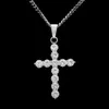 Diamond Cross Necklace Fashion Mens Guld Halsband Silver Hip Hop Iced Out Pendant Halsband Smycken