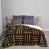 Blankets Weave Black And Gold Pattern Arrival Fashion Leisure Flannel Blanket Mudcloth Mut Cloth African Woven Mali Bogolan Bo4048958