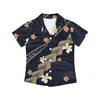 Koszulki męskie Sukienka Vintage Mężczyźni Koszula Z Krótkim Rękawem Plemię Polinezyjski Hawajski Kwiatowy Plumeria Koszulka Homme Camisa Masculina 2022 Para Top D