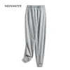 Moinwater Women Casual Pants Lady Terry Sports Trousers Female Black Gery Long Pants MP2002 210706