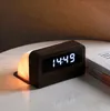 Najnowszy zegar biurkowy, drewniane światła światła stacjonarne składane książki LED Light Sypialnia Ładowanie USB Kolorowe światło nocne, pomocy technicznej