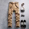 Abbigliamento stile militare Pantaloni mimetici slim fit Pantaloni cargo dritti Uomo Casual Tattico Camo Jogger Maschio Army Green Khaki 2104230311