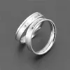 Bröllopsringar enkel 4mm bredd för alltid kärlek par för kvinnor femme mode silver färg rostfritt stål band herr smycken