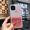 Vloeibare Quicksand Bling Glitter Phone Cases voor iPhone 12 11 PRO XS MAX X XR 6 6 S 8 7 Plus Samsung S20 S21 Opmerking 10 20 A70 Water Shine Silicon Cover