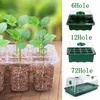 プランターポット12ホール植物シード成長保育園箱栽培ガーデントレイプラスチックミニ温室フラワー植栽273z