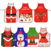 Julförkläde Santa Claus Christma Dekorationer för hem 1 st Förkläden Xmas Decor Noel Navidad Gift 50cm * 70cm wll476