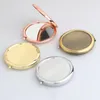 kleine make-upspiegel Mirrors70mm Solide dubbelzijdige opvouwbare draagbare cosmetische spiegel DIY cadeau logo gegraveerde kleine spiegels 2023