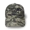 Party Ball Cap Cap Trump 2024 Hats Bifen Летние Чистые пиковые колпачки США Президентские выборы Бейсбол промытый хлопок Sun Hat HH21-428