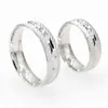 Bague de Couple en argent Sterling 925, anneau d'amoureux géométrique Surface rugueuse, bijoux de mariage élégants pour hommes et femmes, cadeau