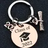 Klass av 2022 Graduate Present Rostfritt Stål Key Party Favor Kedja Gränsöverskridande Leverans Tre färger kan vara grossist DE143