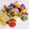 5x5.5 cm Metal Noel Jingle Bells Ağacı Asılı Süsler Çelenk Çelenk için Rustik Noel Ağacı Süslemeleri 6 adet / takım