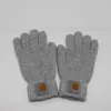 Dzianinowe zimowe rękawiczki z pięcioma palcami dla mężczyzn kobiety pary studenci utrzymuj ciepło pełne rękawiczki z jednym palcem miękkie 2022