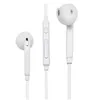 S4 S7 Oortelefoon Oortelefoon J5 Hoofdtelefoon Oordopjes Iphone 6 6s Headset voor Jack in Ear Bedrade microfoon Volumeregeling 3,5 mm Wit met doos