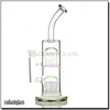 hookahs 12.4inches 팔 트리 Perc 유리 물 봉제 Heady Dab rigs 리사이클 오일 버너 파이프 봉 18.8mm 공동 자유 유형