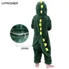 Enfants Kigurumi enfants Cartoon Homewear Onesies mignon dinosaure de nuit pyjama costume fille garçon Party cosplay enfant Jumpsuit 211109