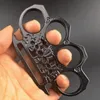 Knuckle Metal Duster Självförsvar Fyra fingrar Fist Buckle Finger Tiger Fitness Outdoor Safety Pocket EDC Tool