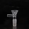 Newest 4 style 14mm bowl mm glass bowl Male Joint Handle Beautiful Slide Bowl piece Smoking Accessories For Bongs Water Pipes