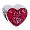 Inna luźna biżuteria Authentic 925 Sterling Sier Sier Charm Emami Latin Love Heart Krzyki