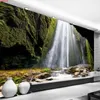 Photo personnalisée toile étanche papier peint Mural 3D montagne eau cascade paysage peinture papiers peints décor à la maison salon bonne qualité
