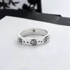 Nieuwe hoogwaardige ontwerper ontwerp retro titanium stalen ring mode-sieraden mannen en vrouwen paar ringen